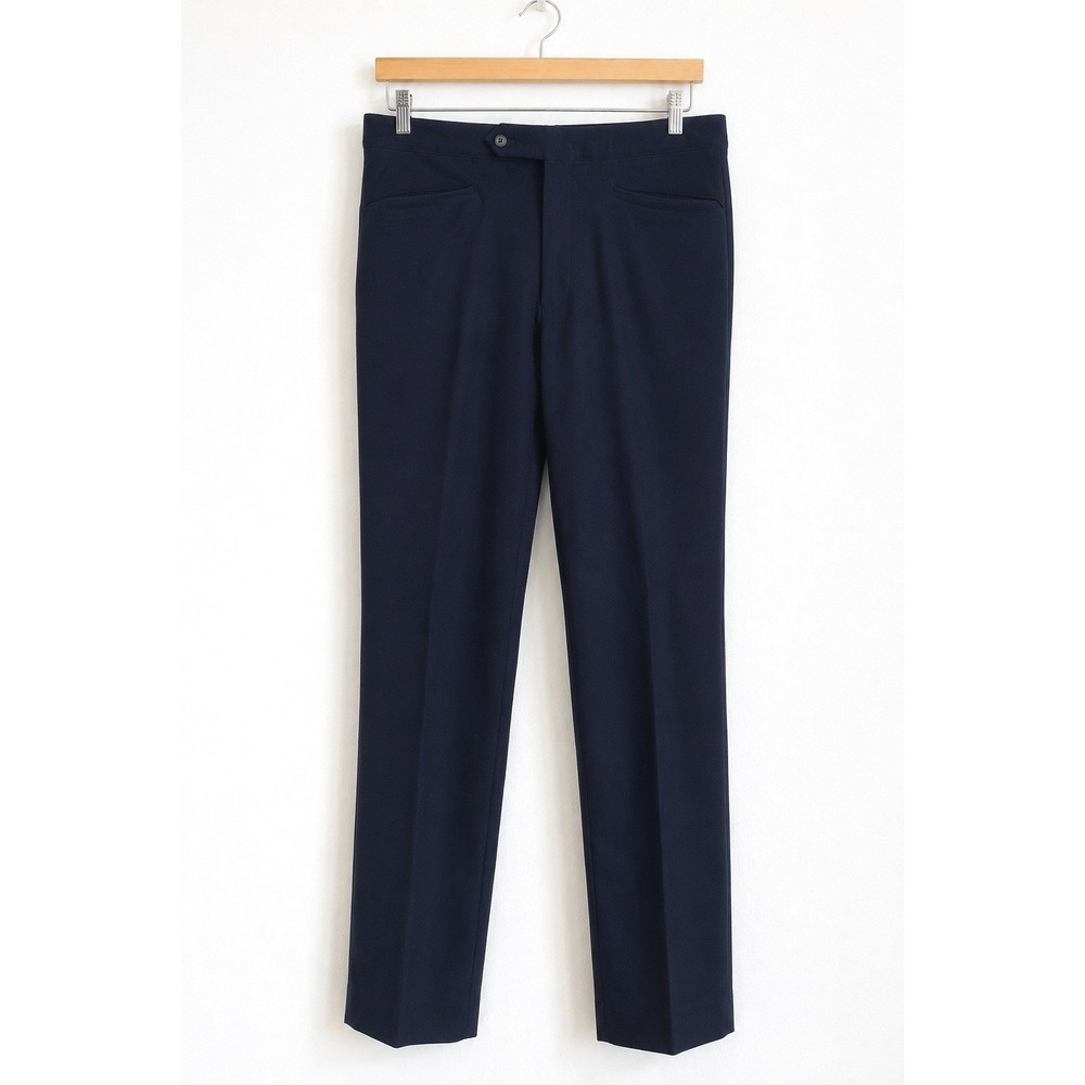 Sansabelt Jaymar-Ruby Navy Blue Beltless Dress Pants Trousers Mens 38x33 Vintage